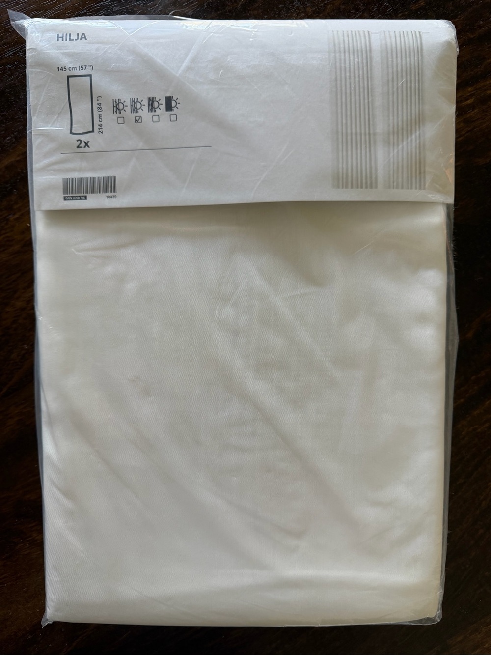 IKEA HILJA White 84" Curtain Sheer Panels - 2-Pack (x2)